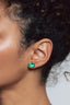 The Cali Emerald Cushion Stud - Cali Hellerman
