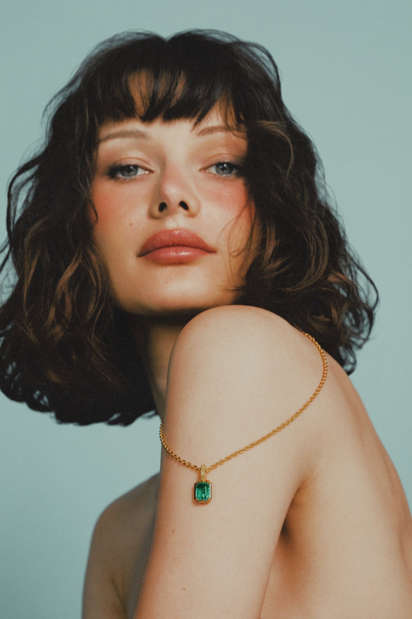 The Kathryn Emerald Pendant - Cali Hellerman