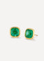 The Cali Emerald Cushion Stud - Cali Hellerman